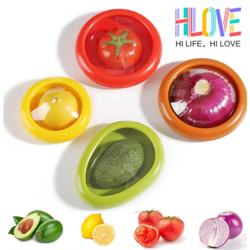 Silicone Fruit and Vegetable Storage Containers (Set of 4)
