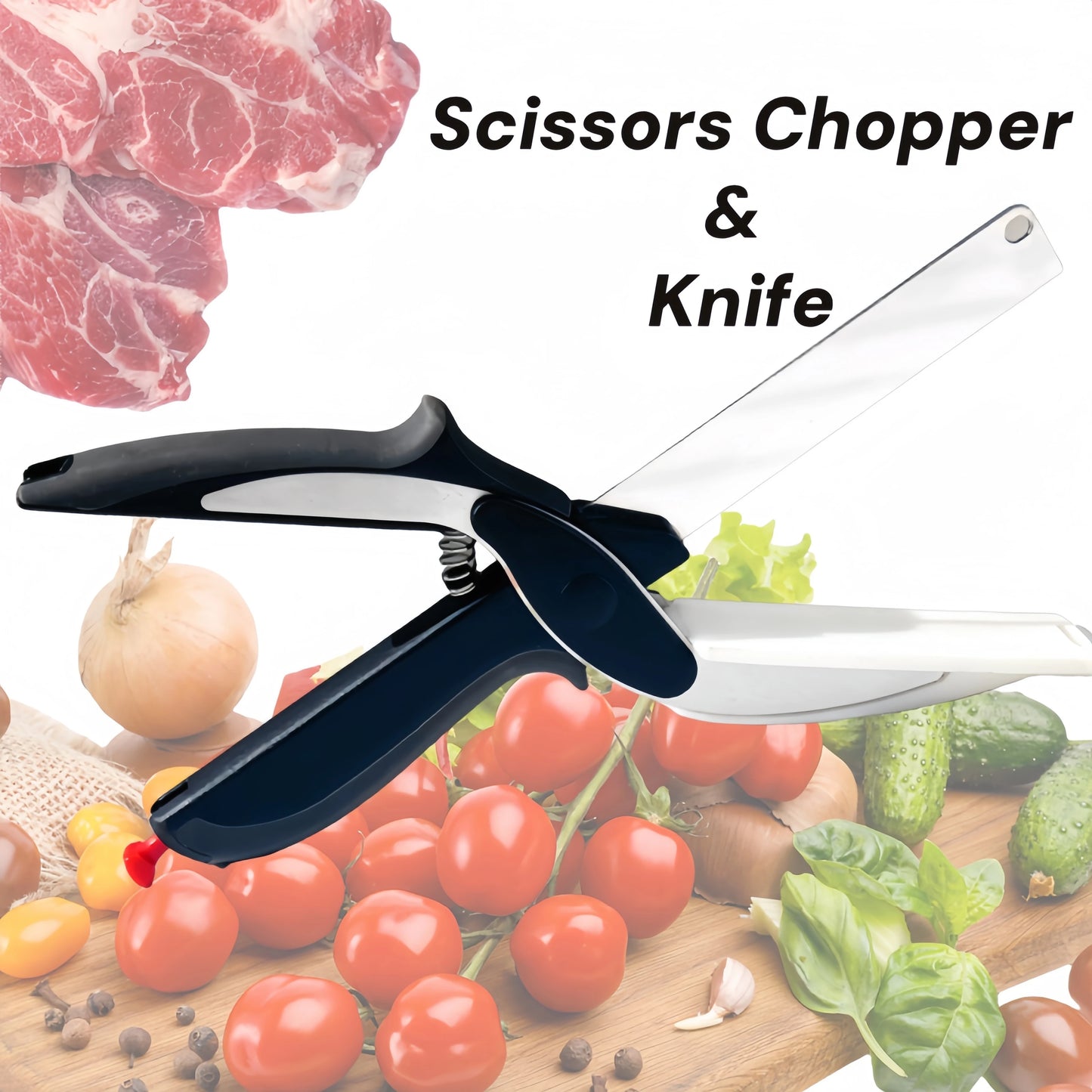 Premium Chop Scissors Cutting Board (with Knife Sharpener)