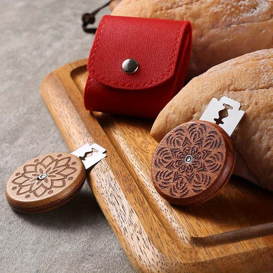 Circular Scoring Tool with Wooden Handle