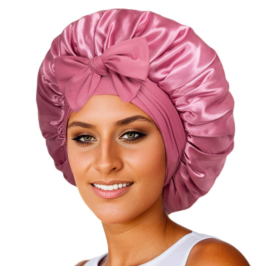 Silk/ Satin Bonnet For Sleeping - (For All Hair Types)