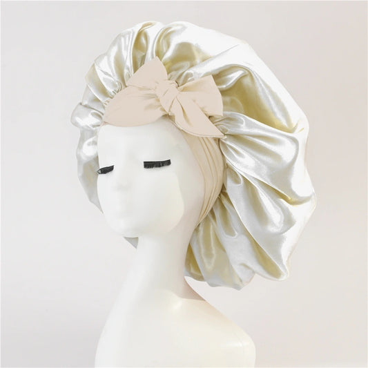 Silk/ Satin Bonnet For Sleeping - (For All Hair Types)