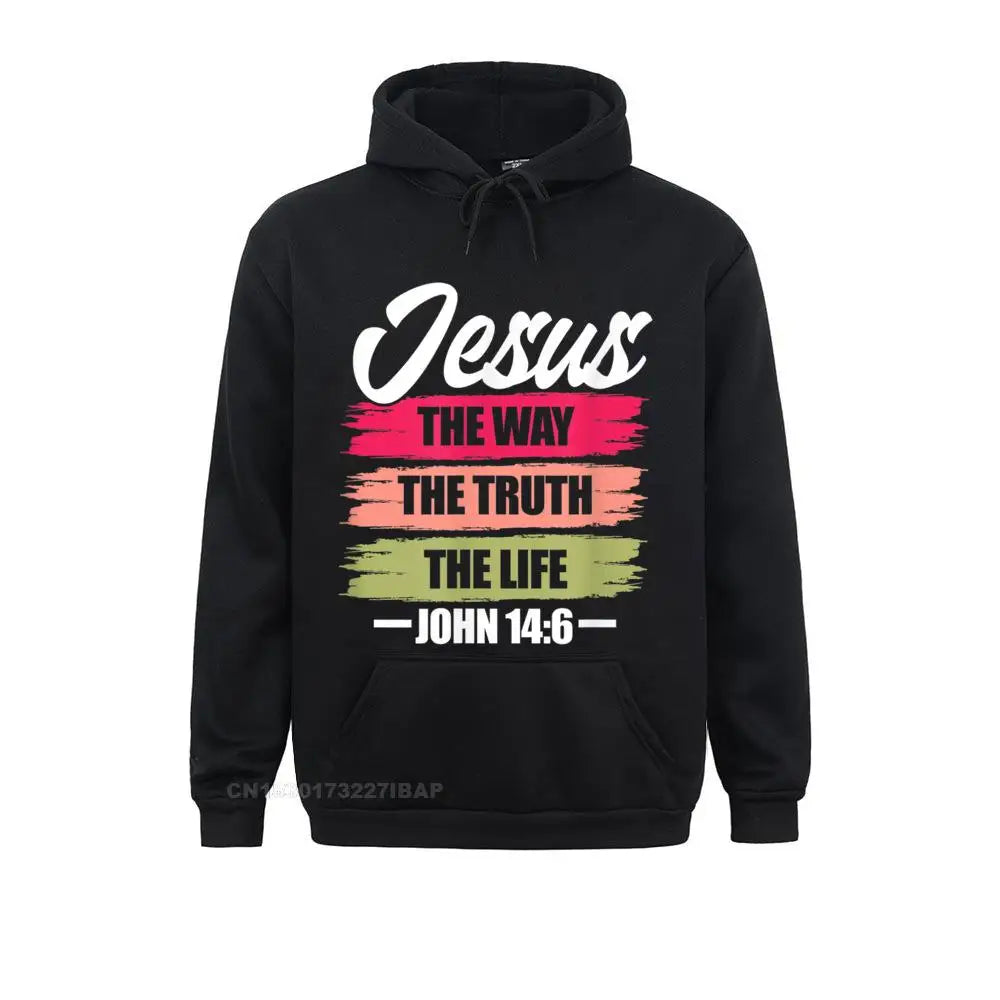 Jesus The Way Truth Life Hoodie Pullover Sweatshirts