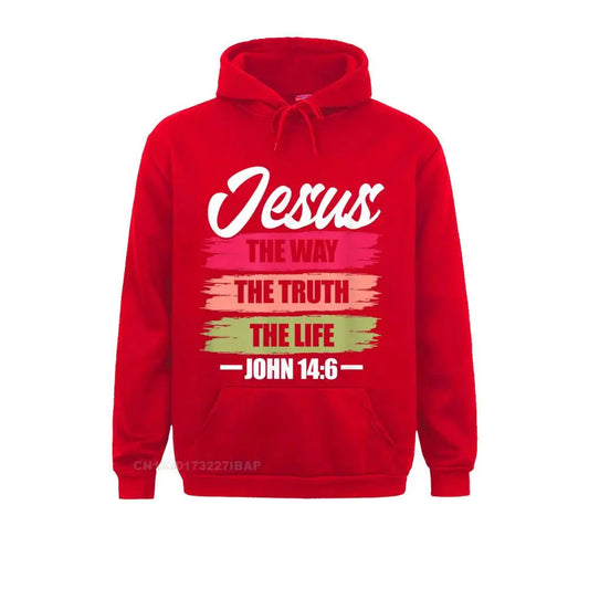 Jesus The Way Truth Life Hoodie Pullover Sweatshirts