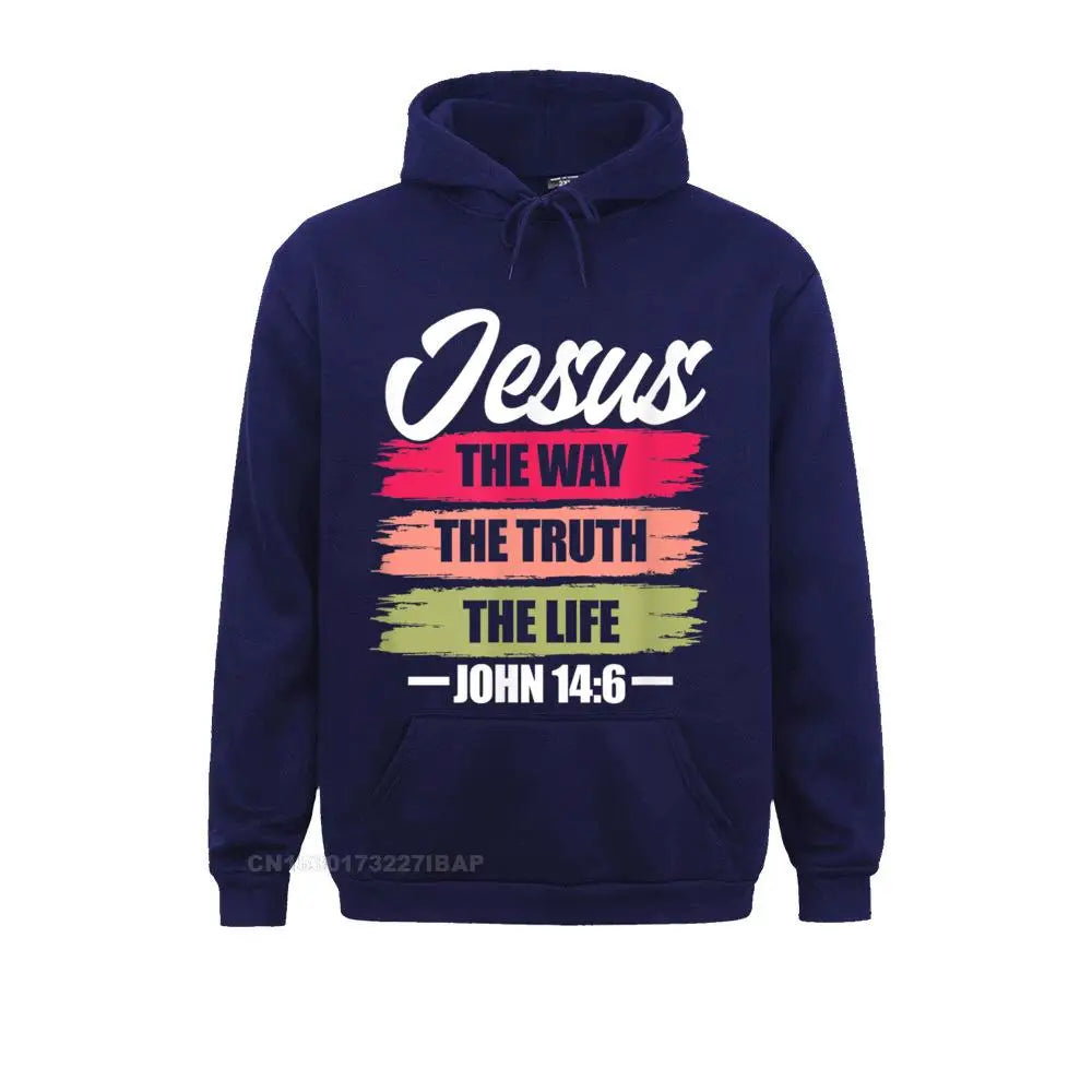 Jesus The Way Truth Life Hoodie Pullover Sweatshirts