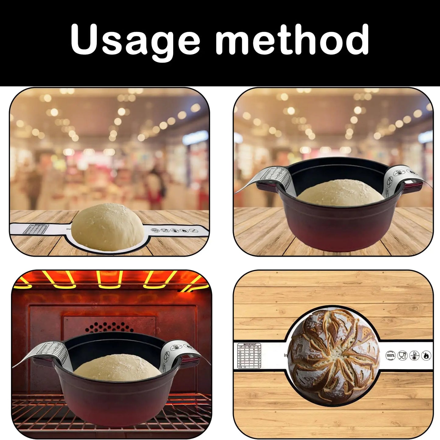 Reusable Silicone Bread Sling with Long Handles Heat Resistant