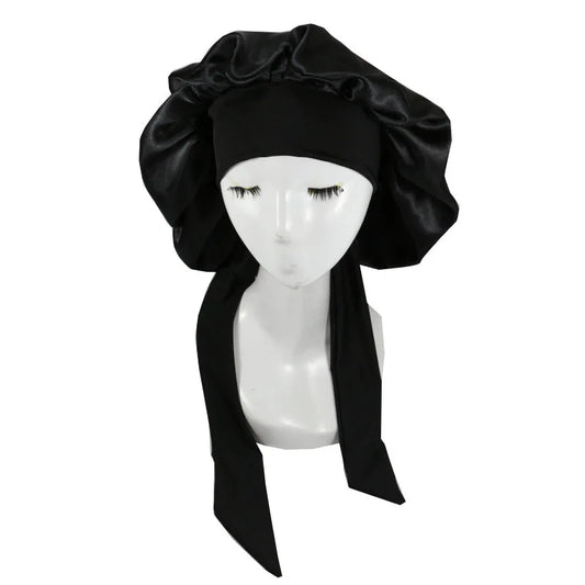 Women Satin Solid Sleeping Bonnet