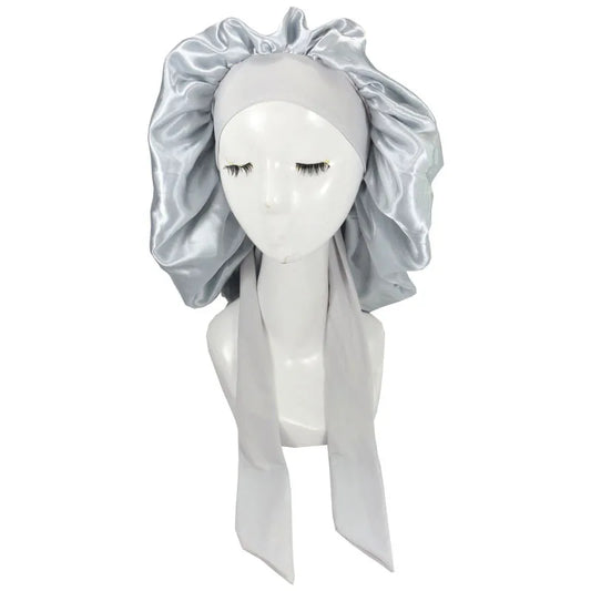 Women Satin Solid Sleeping Bonnet