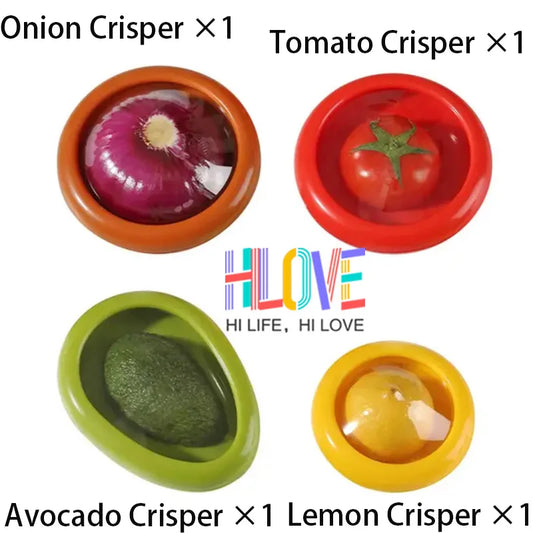 Silicone Fruit and Vegetable Storage Containers (Set of 4)
