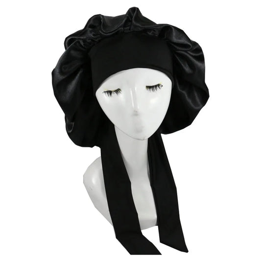 Women Satin Solid Sleeping Bonnet