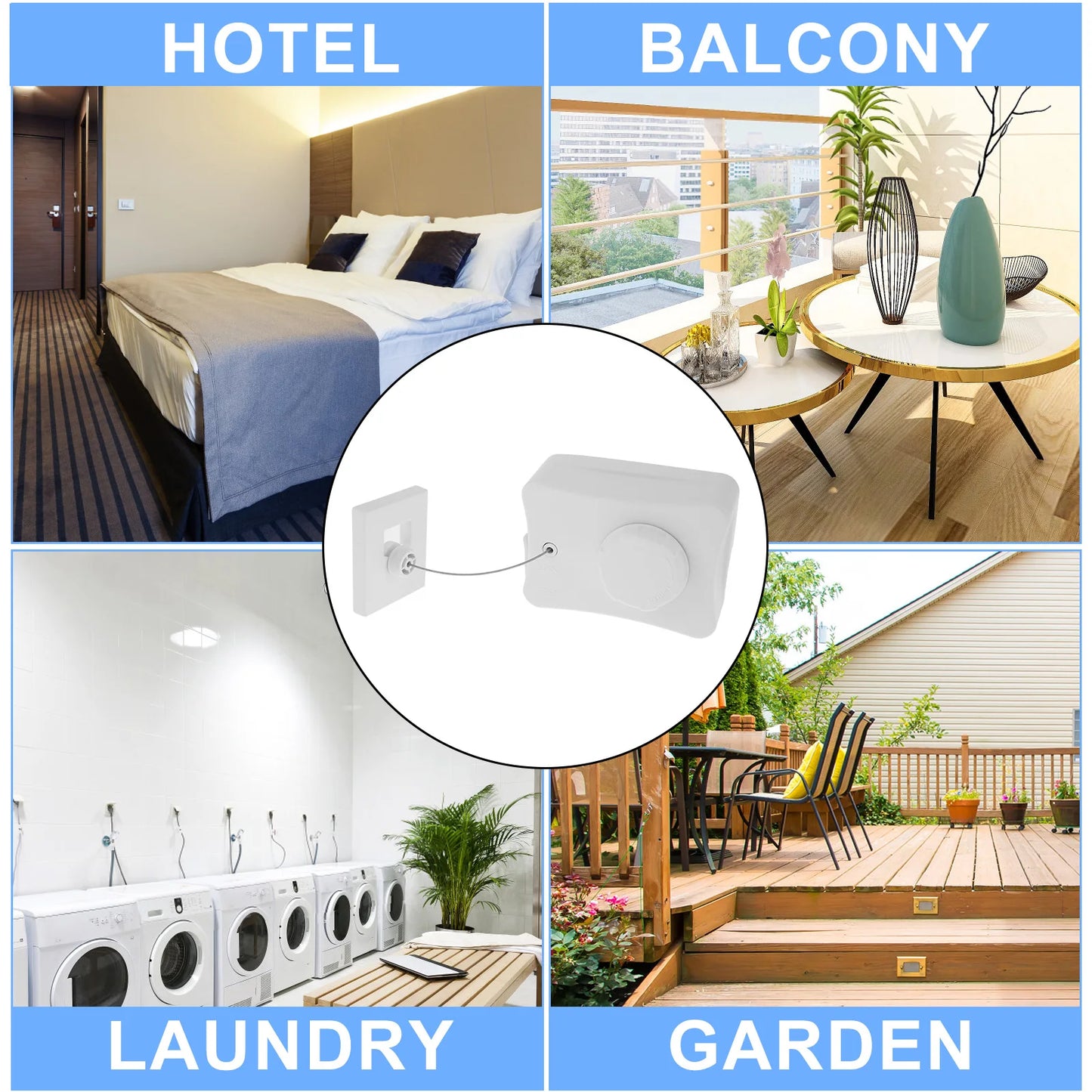 Retractable Clothesline Line Indoor Space Saving