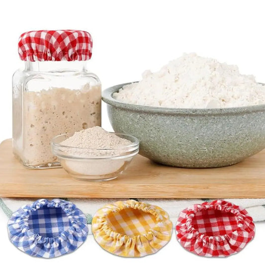 Cotton Cloth Sourdough Starter Jar Covers (Reusable)