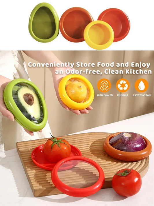 Silicone Fruit and Vegetable Storage Containers (Set of 4)