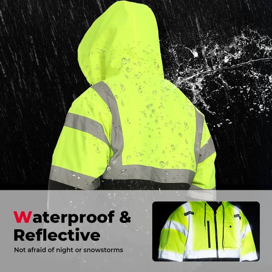 Heated High Visibility Jacket (Waterproof Windproof)