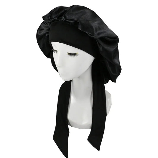 Women Satin Solid Sleeping Bonnet