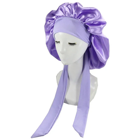 Women Satin Solid Sleeping Bonnet
