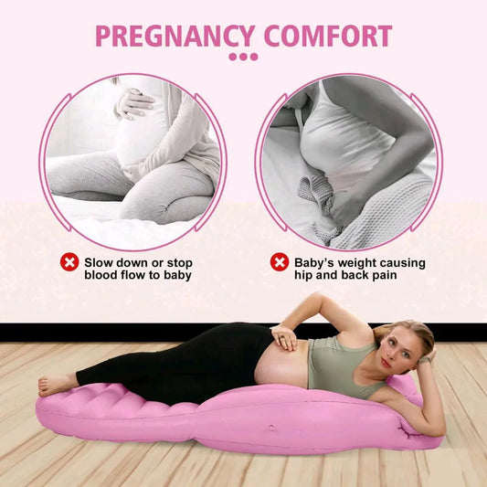 Inflatable Mattress Pregnancy Pillow O-type Yoga Mat Maternity Body Bed Pillow Sleeping Mat Body Bed Pillow Sleep With Air Pump
