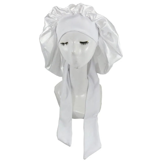 Women Satin Solid Sleeping Bonnet