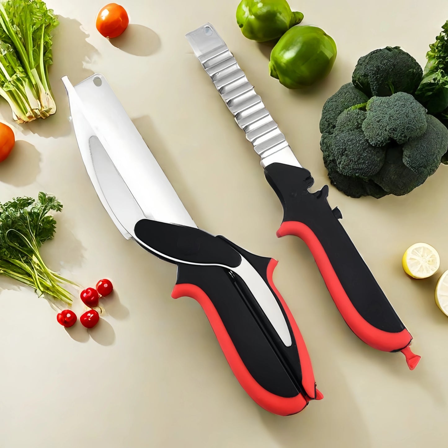 Premium Chop Scissors Cutting Board (with Knife Sharpener)