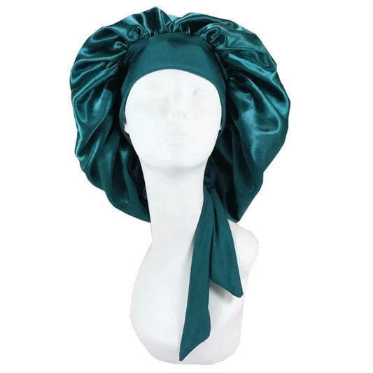 Women Satin Solid Sleeping Bonnet