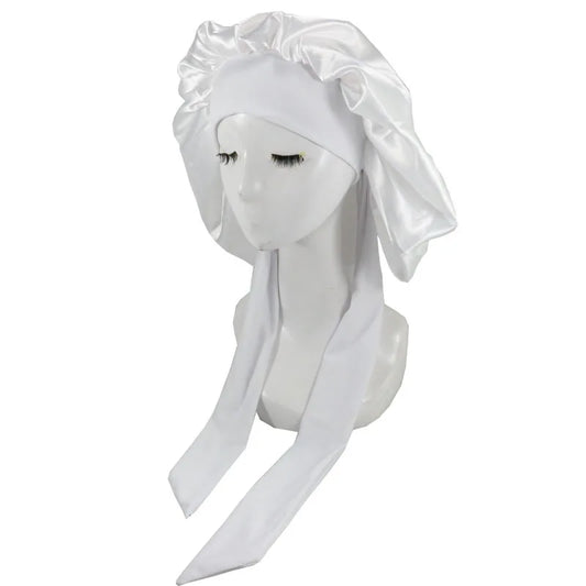 Women Satin Solid Sleeping Bonnet