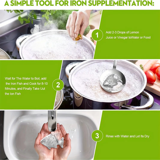 Iron Fish Cooking Tool (For Iron Deficiency & Vegetarians)