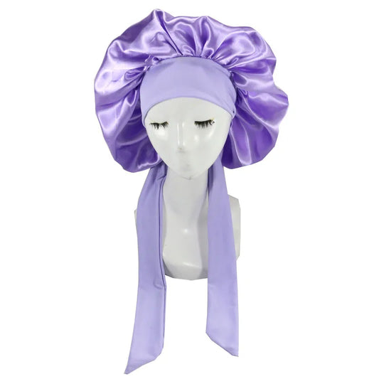 Women Satin Solid Sleeping Bonnet