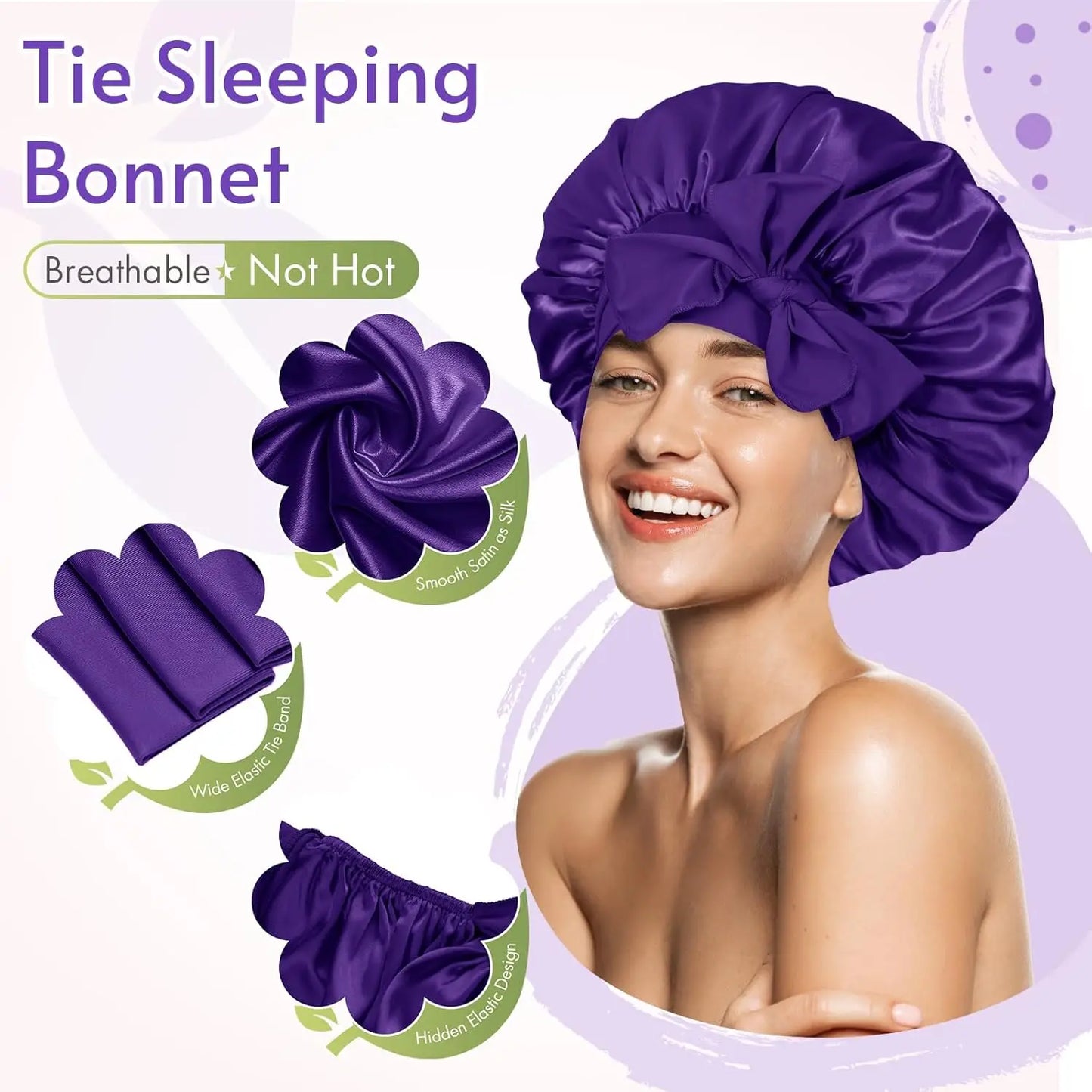 Satin/ Silk Bonnet - ( 2 Bonnets!!)