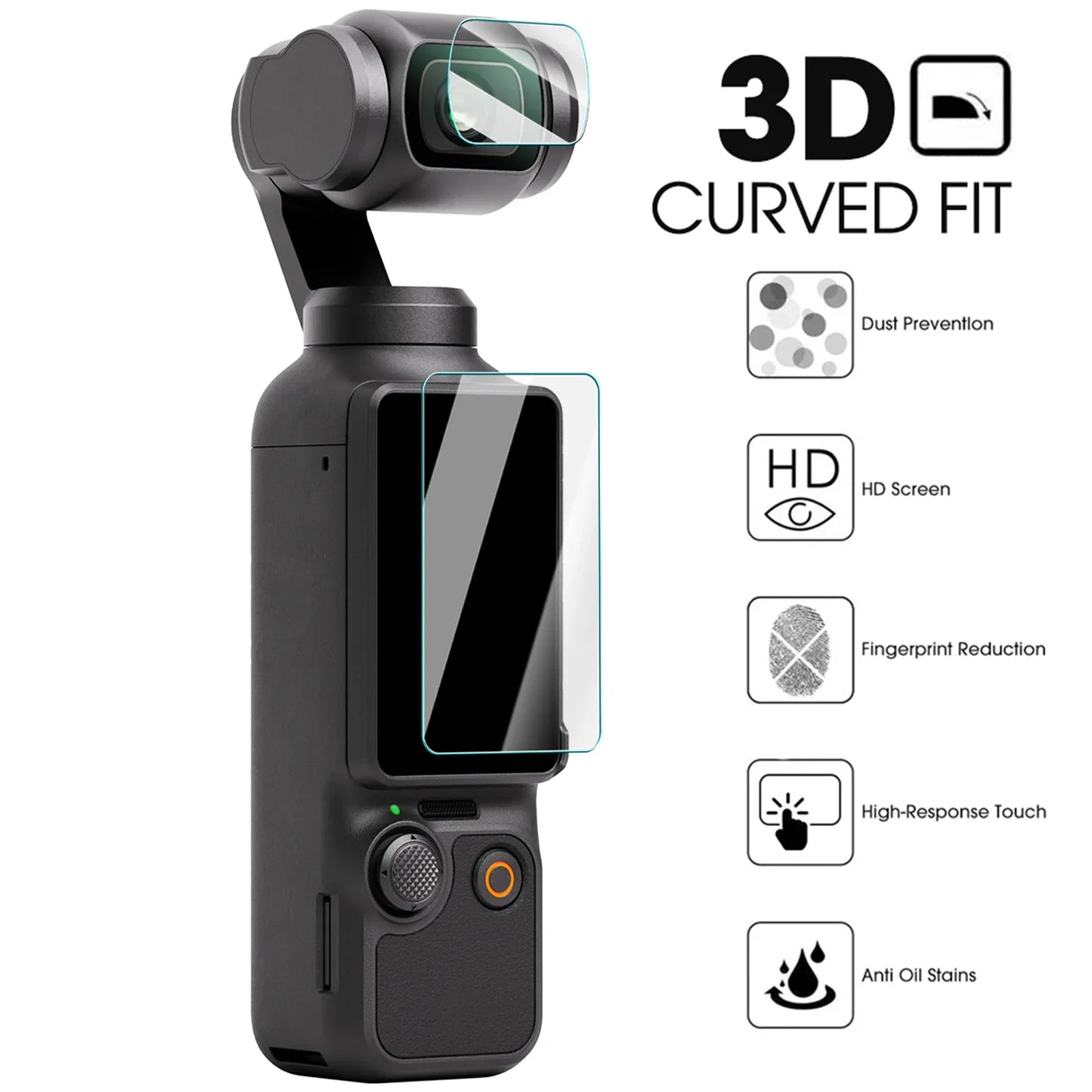 Tempered Glass Screen Protectors for DJI OSMO Pocket 3