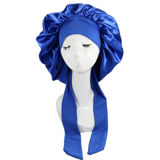 Women Satin Solid Sleeping Bonnet