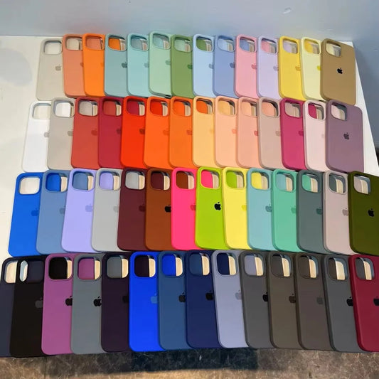 Original Phone Case For iPhone 16 15 11 12 13 14 Pro Max (Silicone Cases)