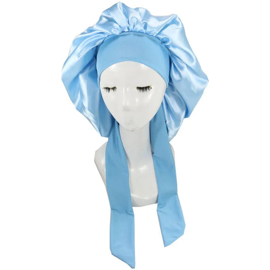 Women Satin Solid Sleeping Bonnet