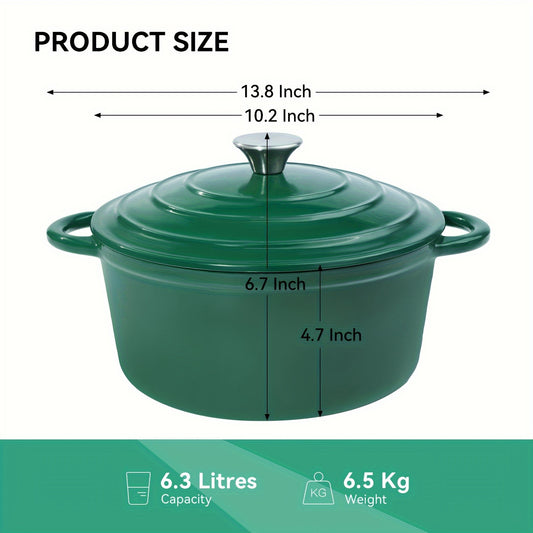 6 QT Enameled Cast Iron Dutch Oven Pot