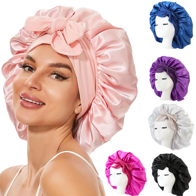 Silk/ Satin Bonnet For Sleeping - (For All Hair Types)