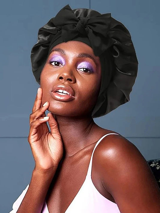 Silk/ Satin Bonnet For Sleeping - (For All Hair Types)